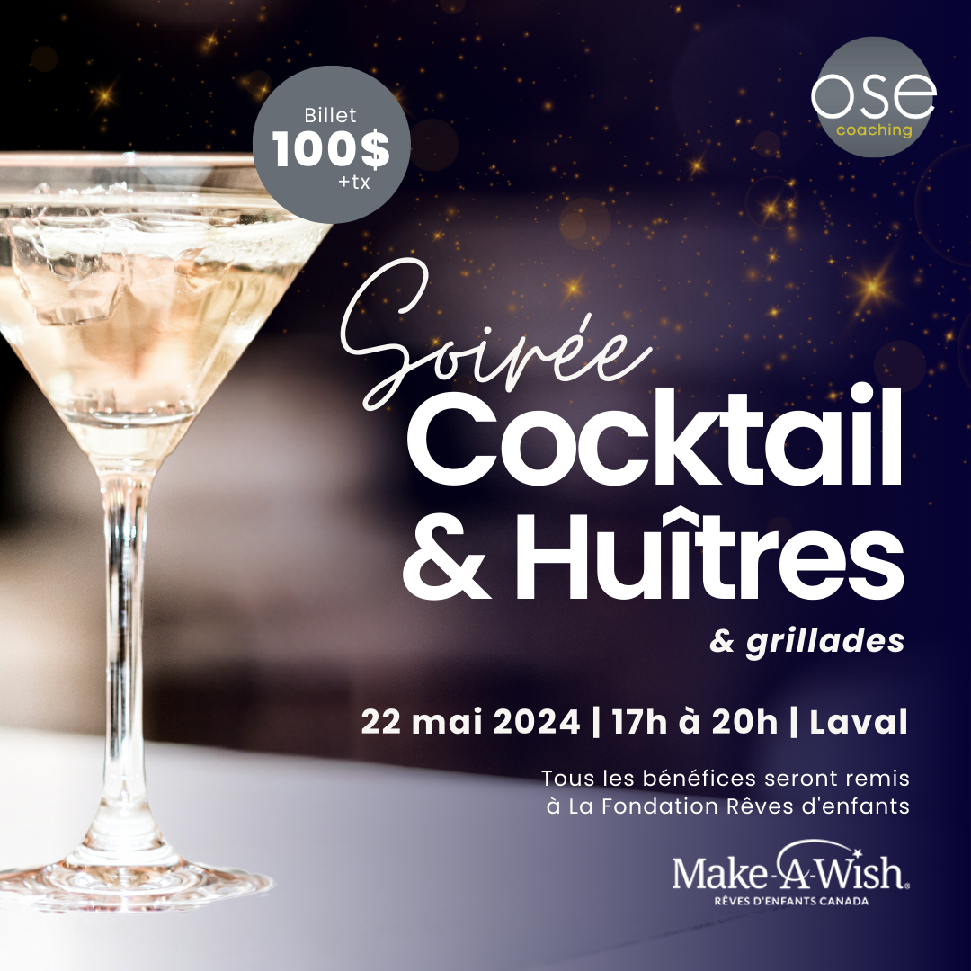 đ„ SoirĂ©e Cocktail & HuĂźtres pour la Fondation RĂȘves d'enfants đ„